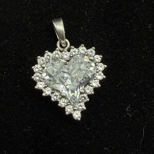 Stauer Sterling Silver Cubic Zirconia Heart Love Pendant 925 Sparkly CZ Romantic